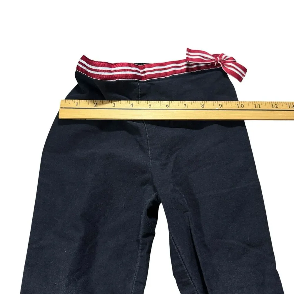 VTG‎ Gymboree Large Daisy Flower Pants Red Belt Black Cute